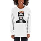Frida Kahlo With Flowers Poster Artwork Long Sleeve Shirt