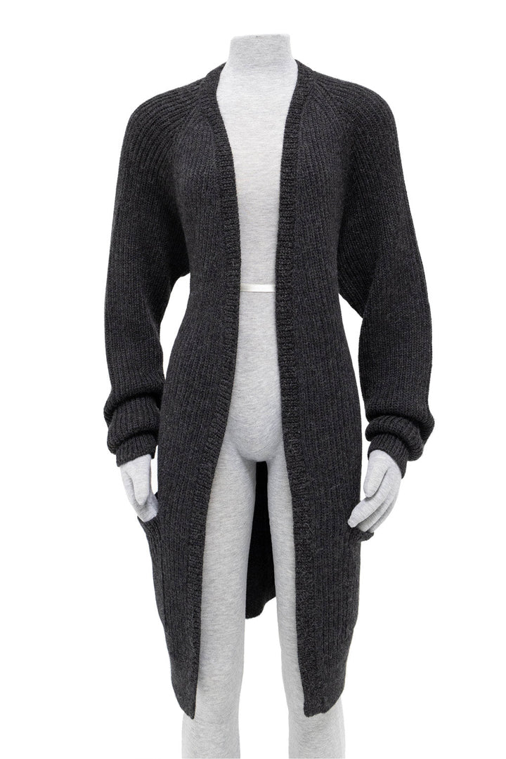 Alpaca Sweater Coat Carbon