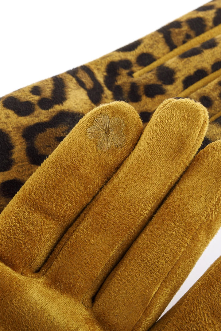 Smart Touch Leopard Gloves