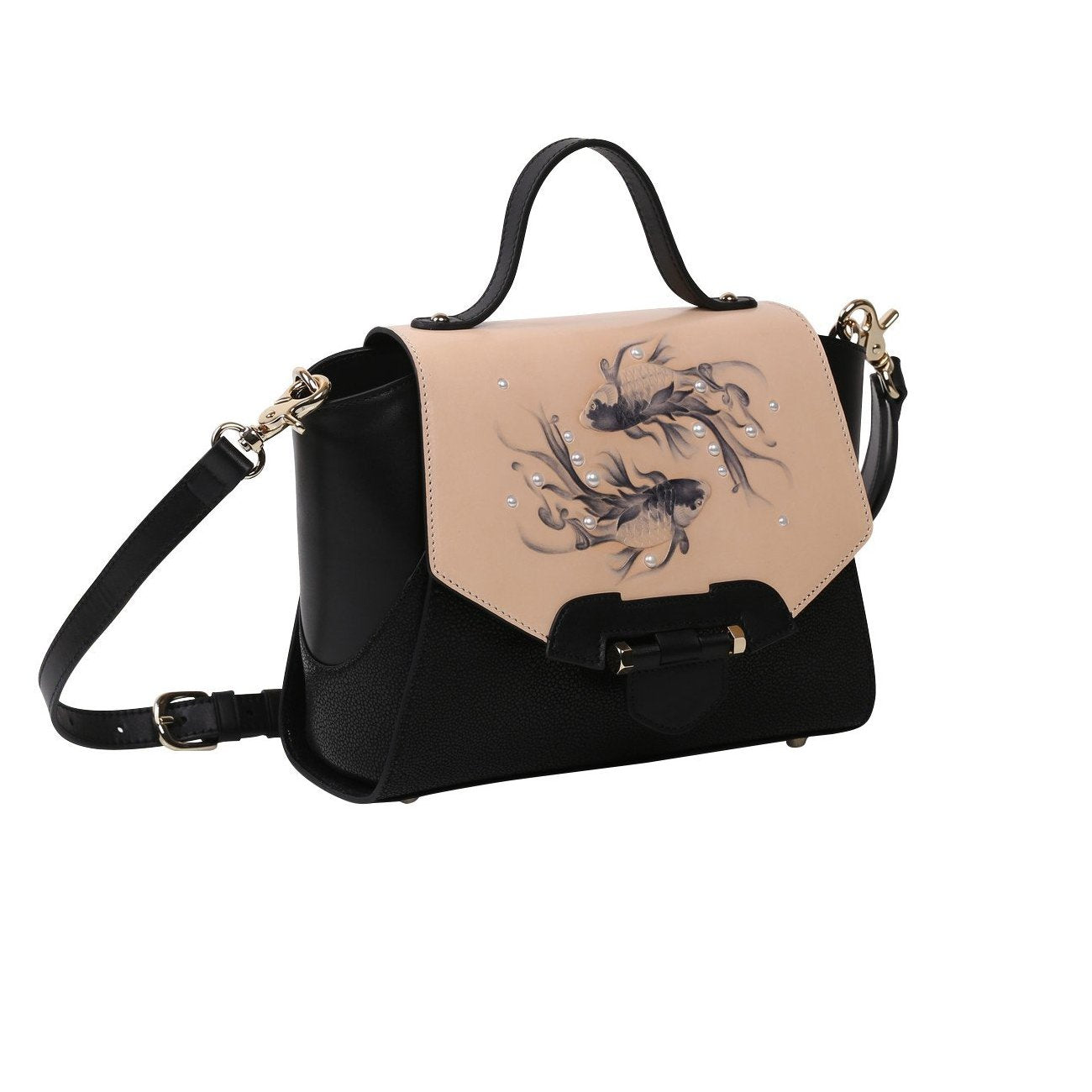 Fish Small Black Satchel