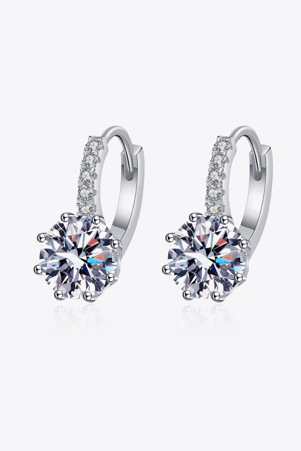 4 Ct Moissanite 925 Sterling Silver Earrings