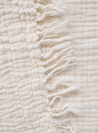 Boho Cotton Throw Blanket 130x170 Beige/Off White