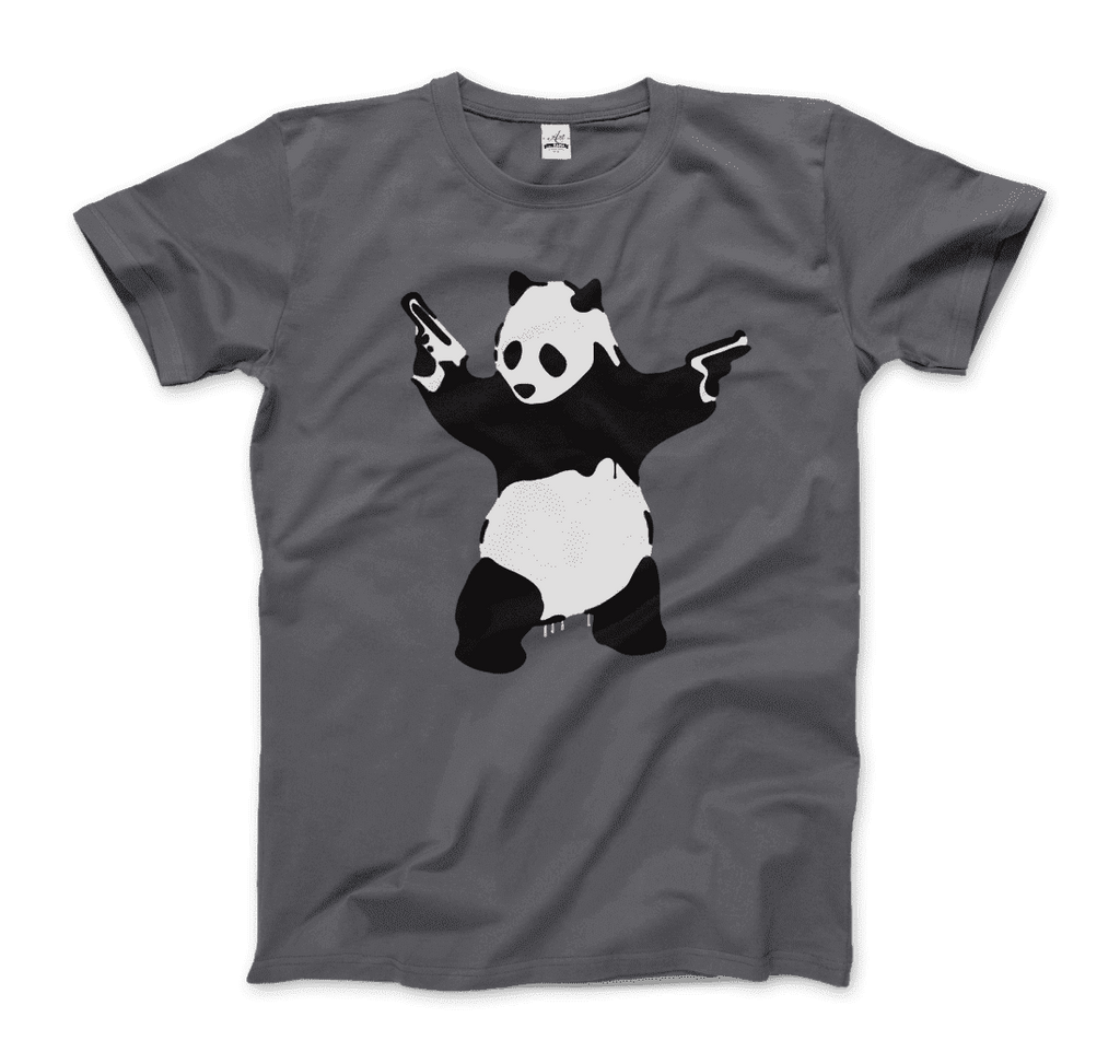 Banksy Pandamonium Armed Panda Artwork T-Shirt