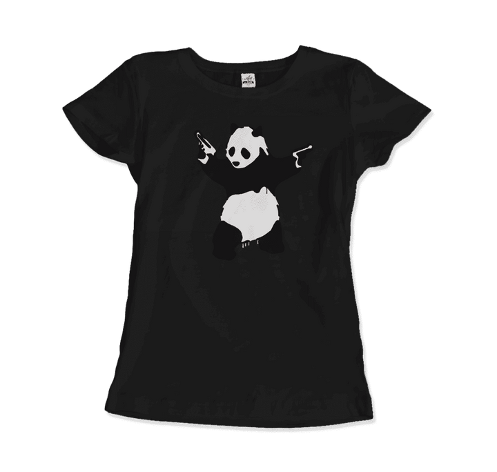 Banksy Pandamonium Armed Panda Artwork T-Shirt