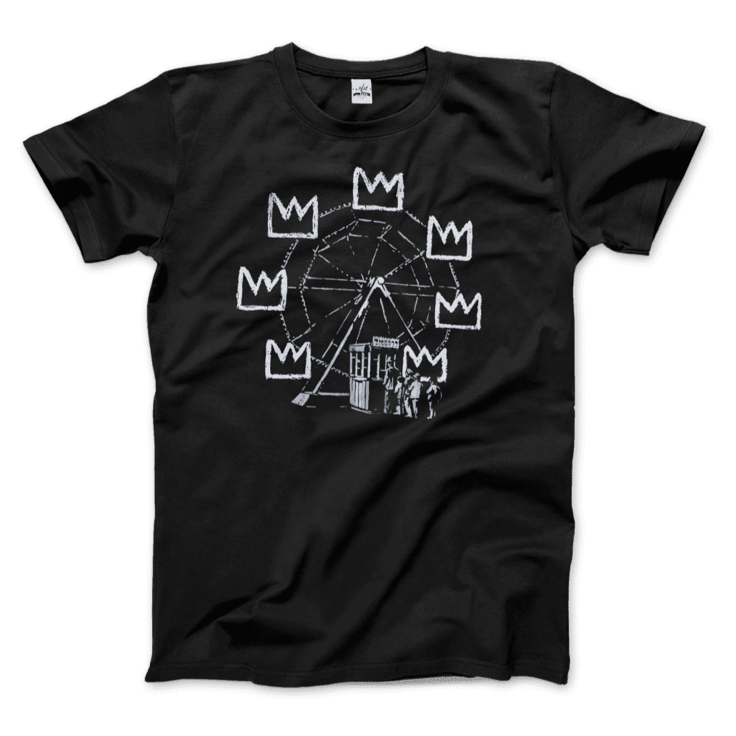 Banksy Ferris Wheel Homage to Basquiat Artwork T-Shirt