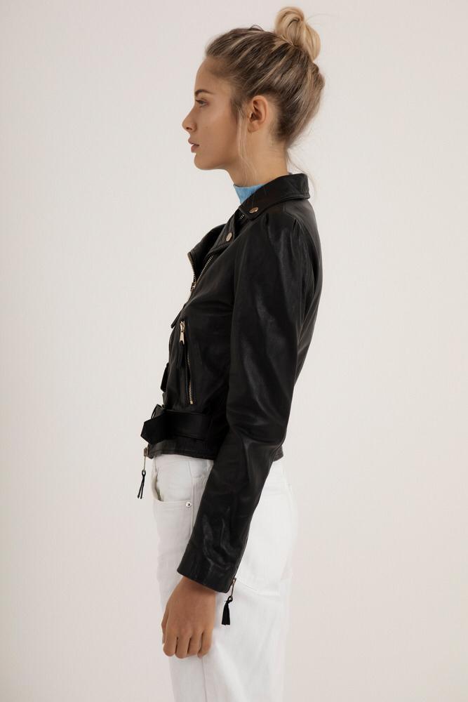 Belted Biker Jacket