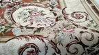 Orange & Beige Spices Victorian Floral Medallion Chenille Bedspread Twin Size 3-Piece Set