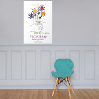 Pablo Picasso Hands With Flowers 1958 Artwork Poster