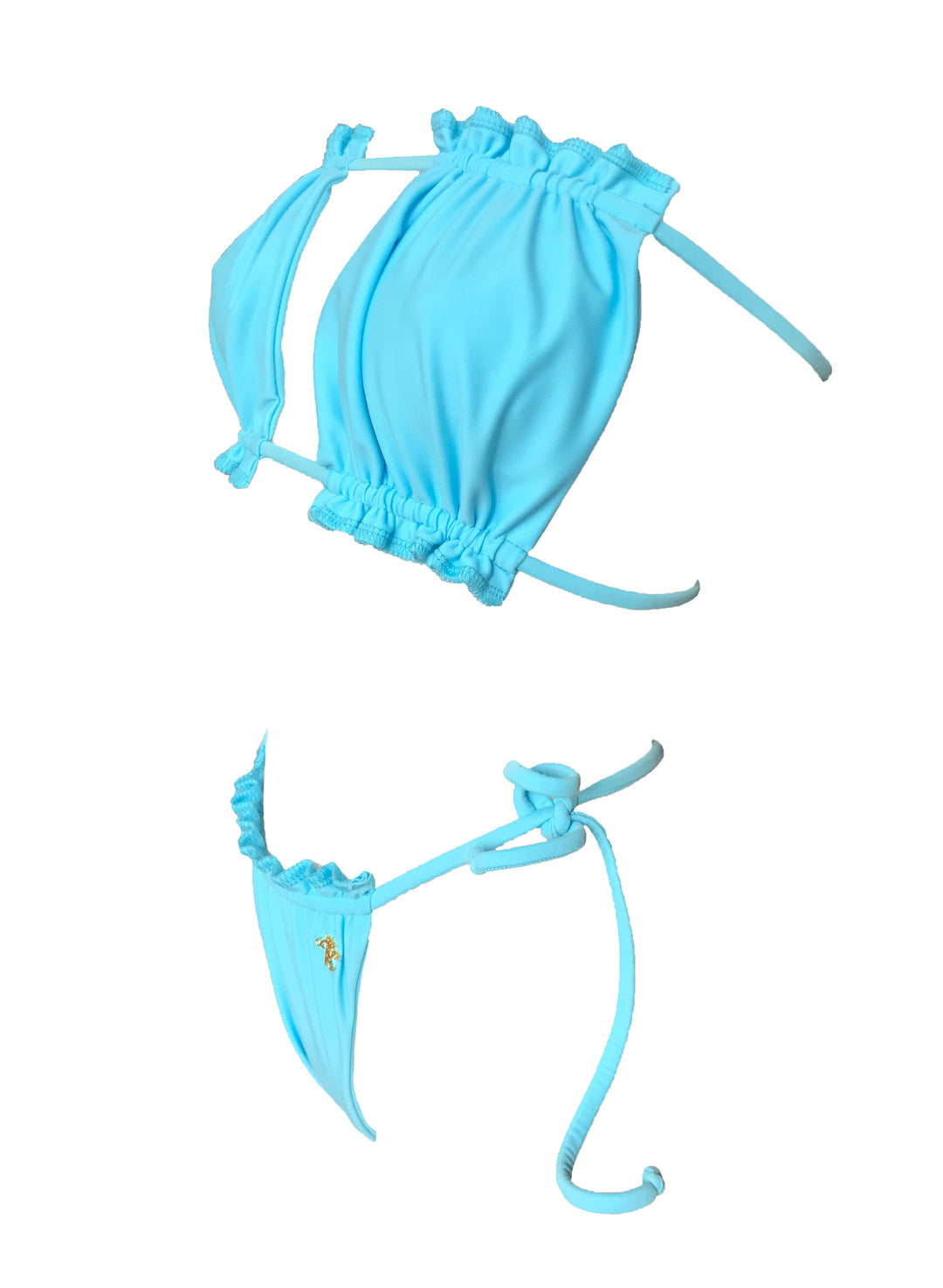 Candy Bandeau Top & Thong Bottom Baby Blue