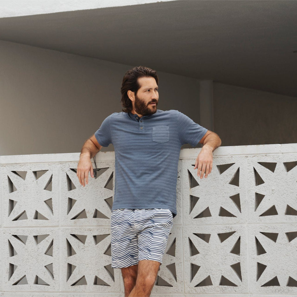 Axel Striped Cotton Henley