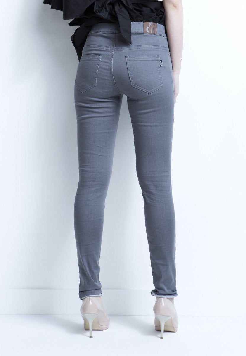 Girls Grey Denim Legging Pants