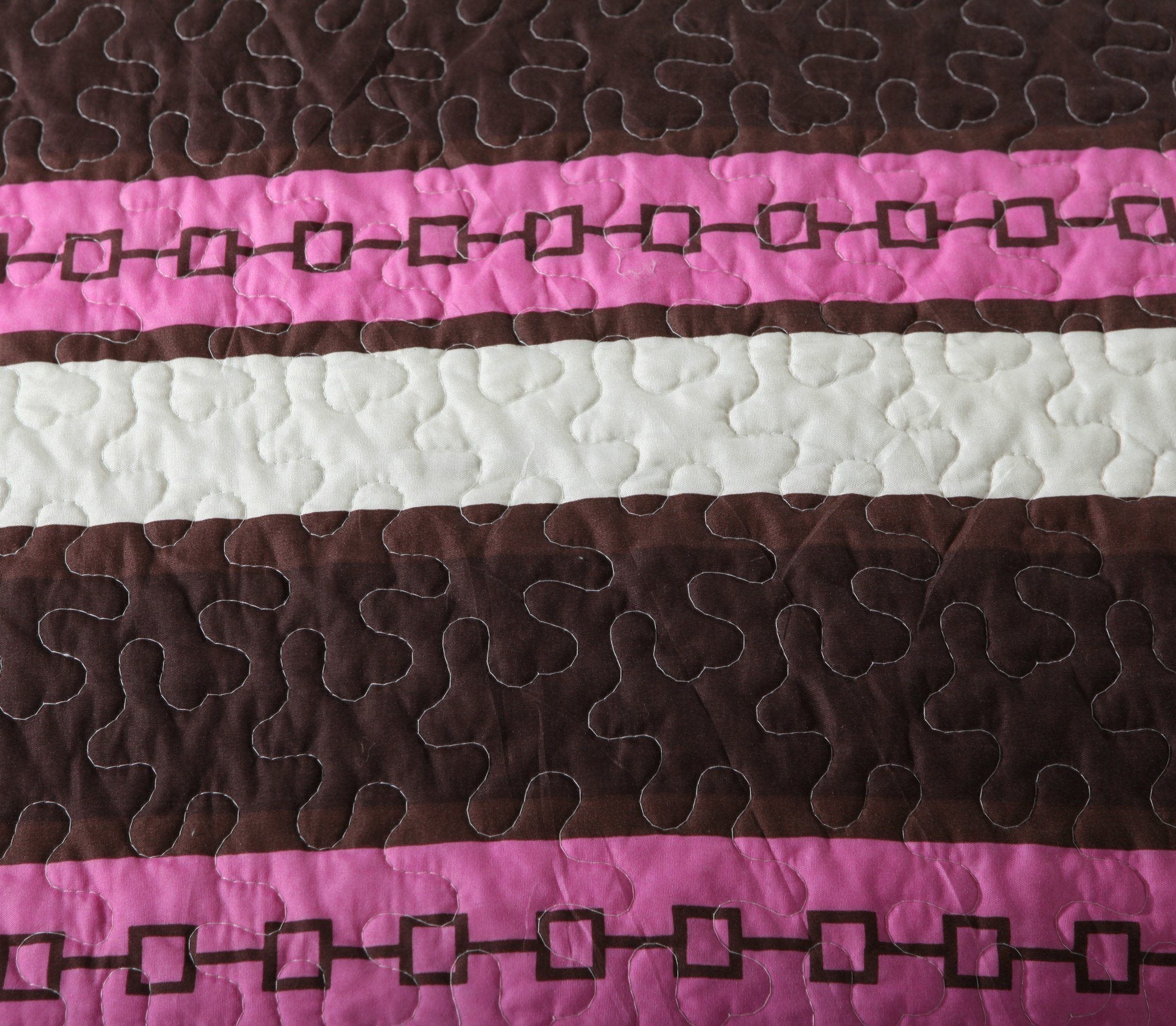 Bohemian Purple Blooms Floral Garden Pink Brown Bedspread Set