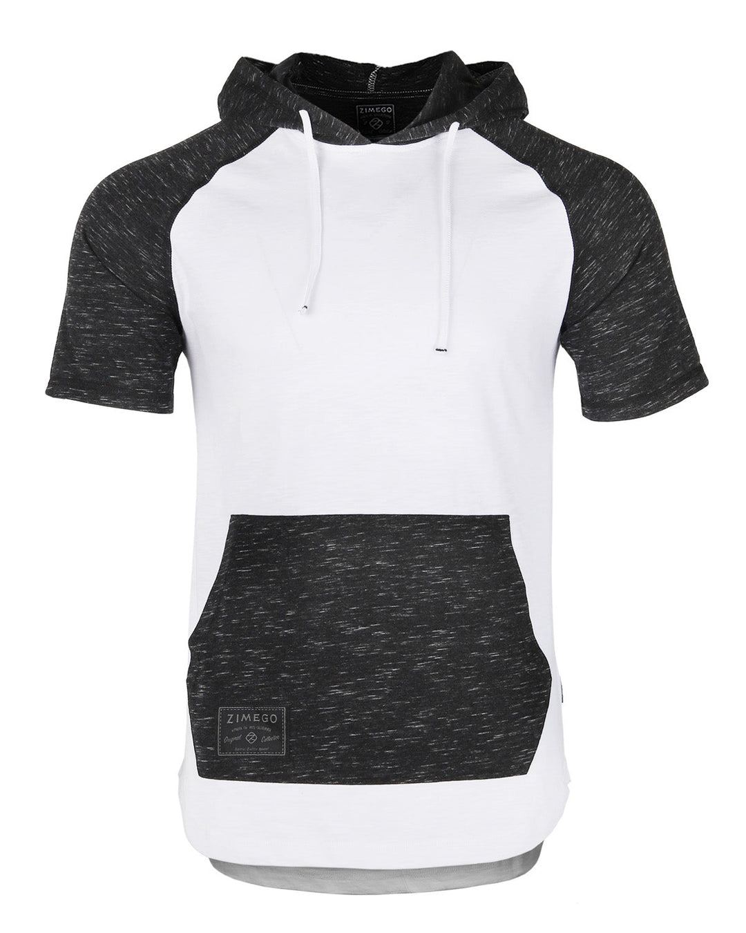 Two-Tone Short Sleeve Raglan Hoodie