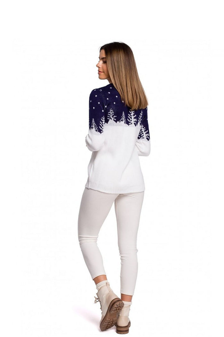 Christmas Sweater White/Navy