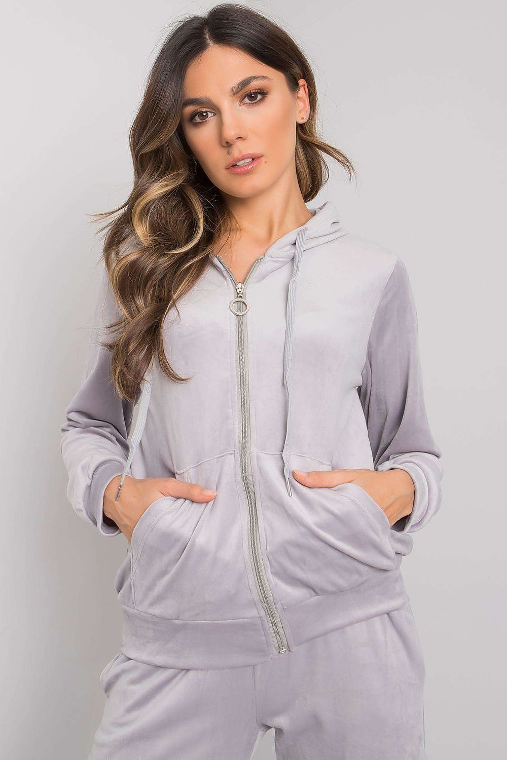 Hooded Sweatshirt & Joggers Set Grey