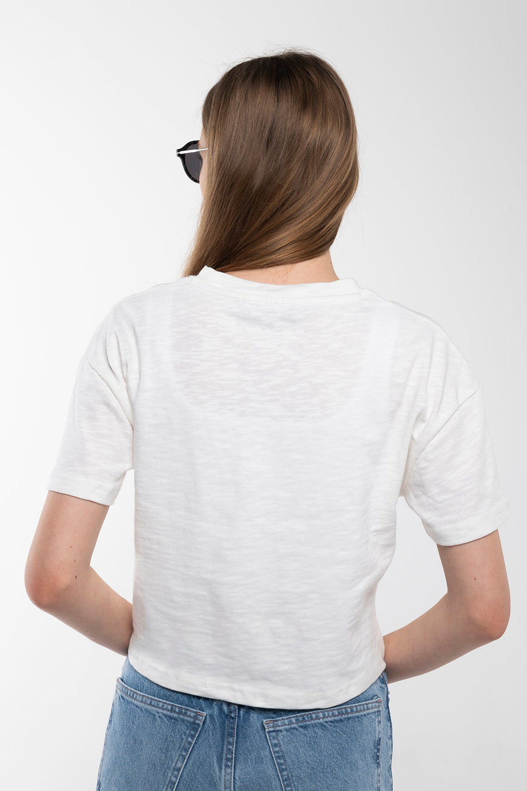 White Nature Embroidery T-Shirt