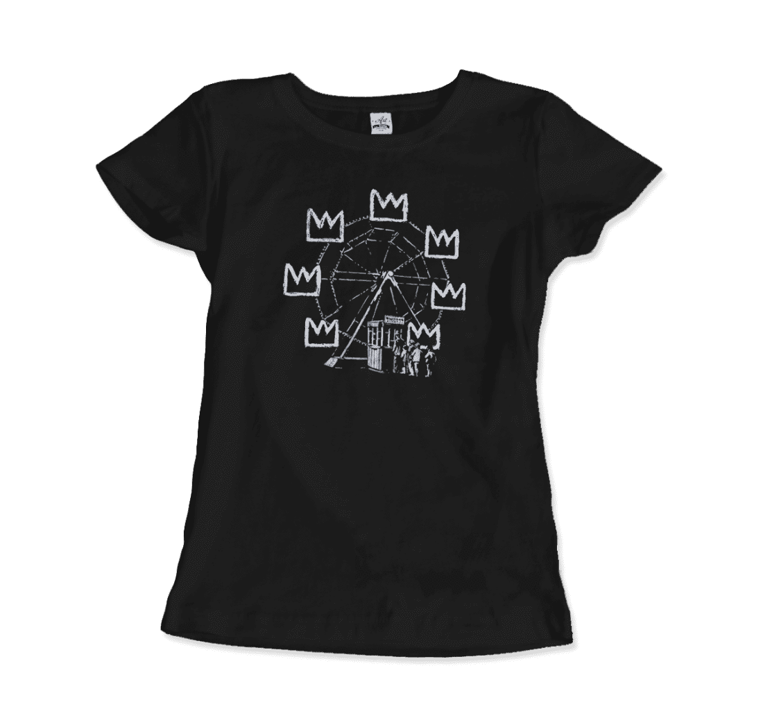 Banksy Ferris Wheel Homage to Basquiat Artwork T-Shirt