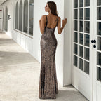 Whisper Open Back Sleeveless Gown Dress