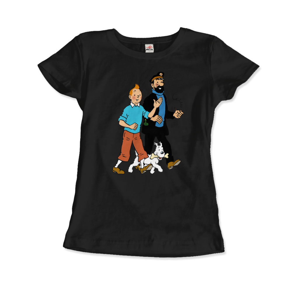 Tintin, Snowy and Captain Haddock Artwork T-Shirt