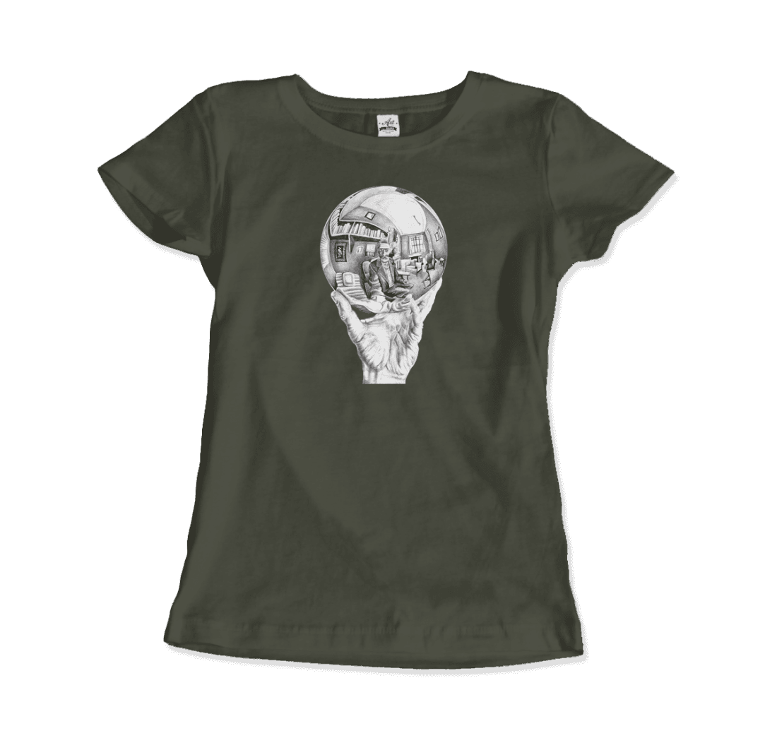 M.C. Escher Hand With Reflective Globe T-Shirt