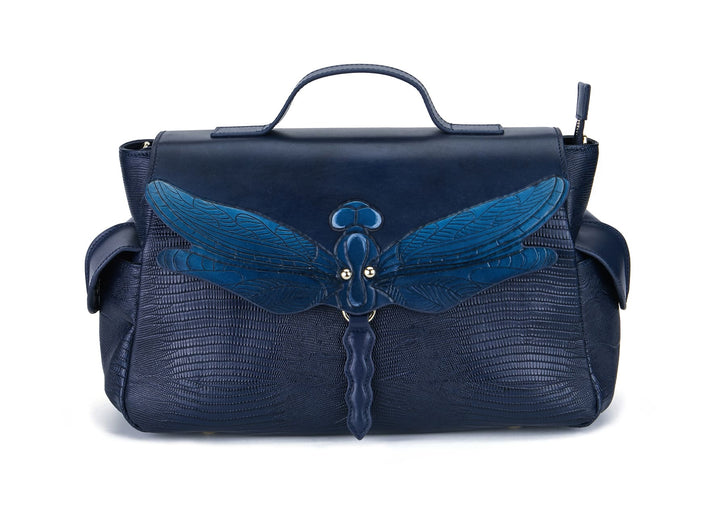 Dragonfly Blue Satchel