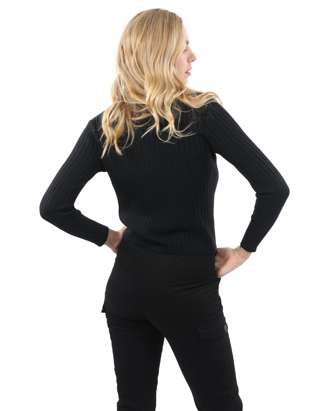 Roxbury Ribbed Turtleneck Sweater Black