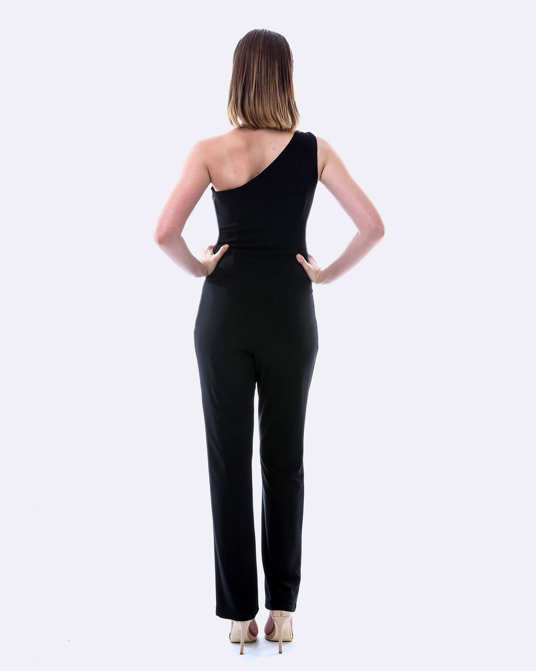 One Shoulder Jumpsuit in Black