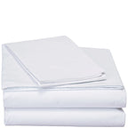 DaDa Bedding White Flat Sheet & Pillow Cases Set (FS098765)
