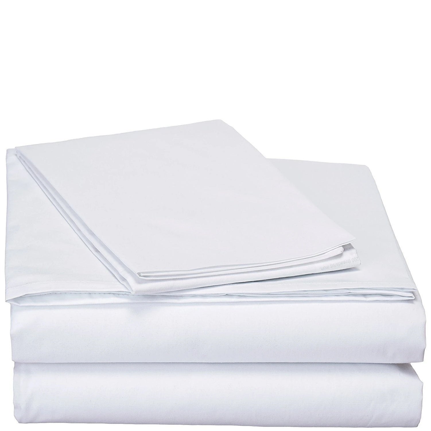 DaDa Bedding White Flat Sheet & Pillow Cases Set (FS098765)