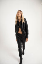 Sandra Milano Black Soft Leather Ladies Trousers