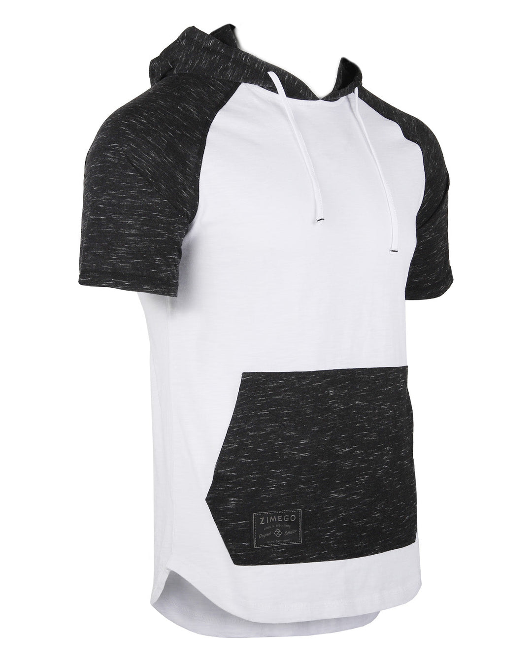 Two-Tone Short Sleeve Raglan Hoodie