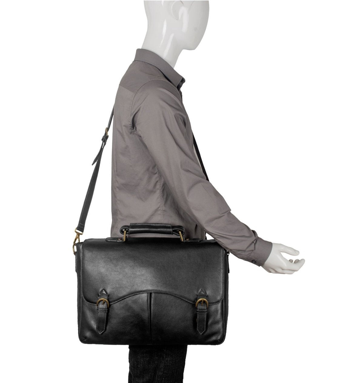 Hawkins Leather 15" Laptop Compatible Briefcase