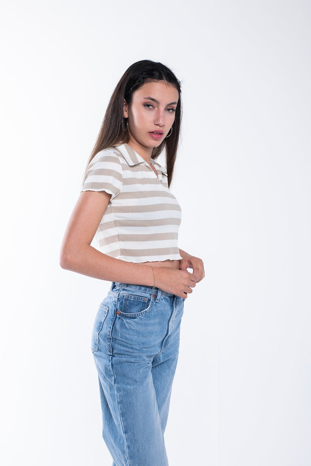 Crop Polo Tee