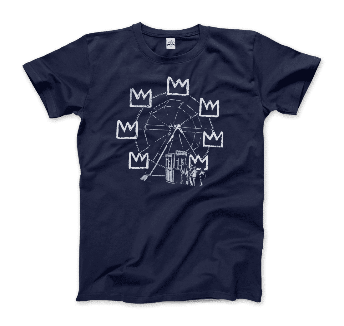 Banksy Ferris Wheel Homage to Basquiat Artwork T-Shirt