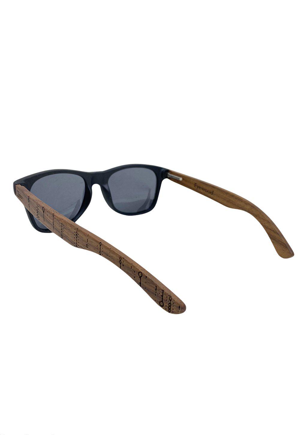 Eyewood Engraved Wooden Sunglasses | Binary