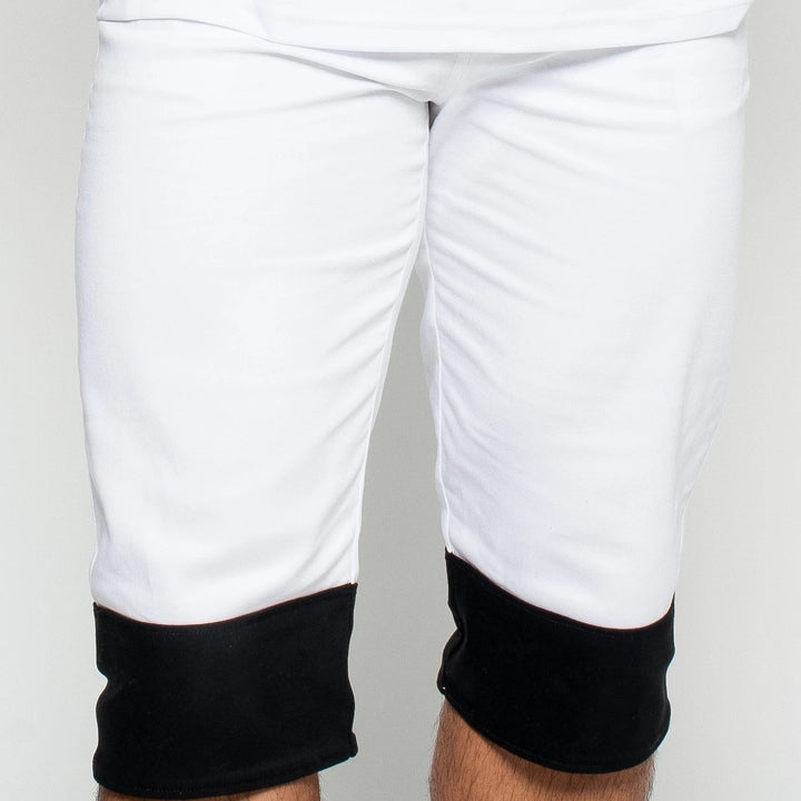 Men's Black & White Shorts
