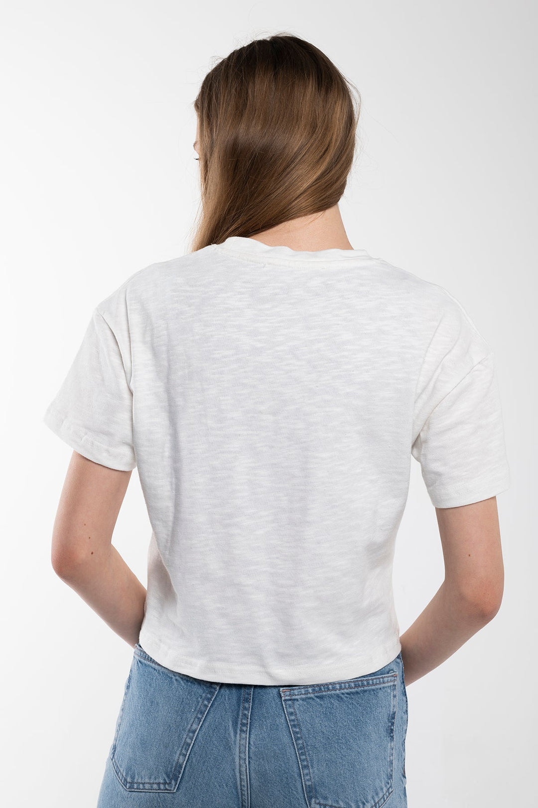 White Nature Embroidery T-Shirt