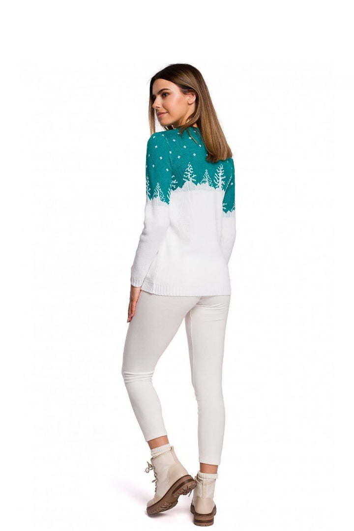 Christmas Sweater White/Green