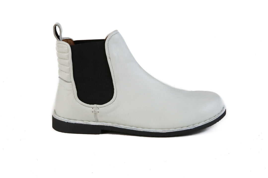 The Gamble Leather Boot White