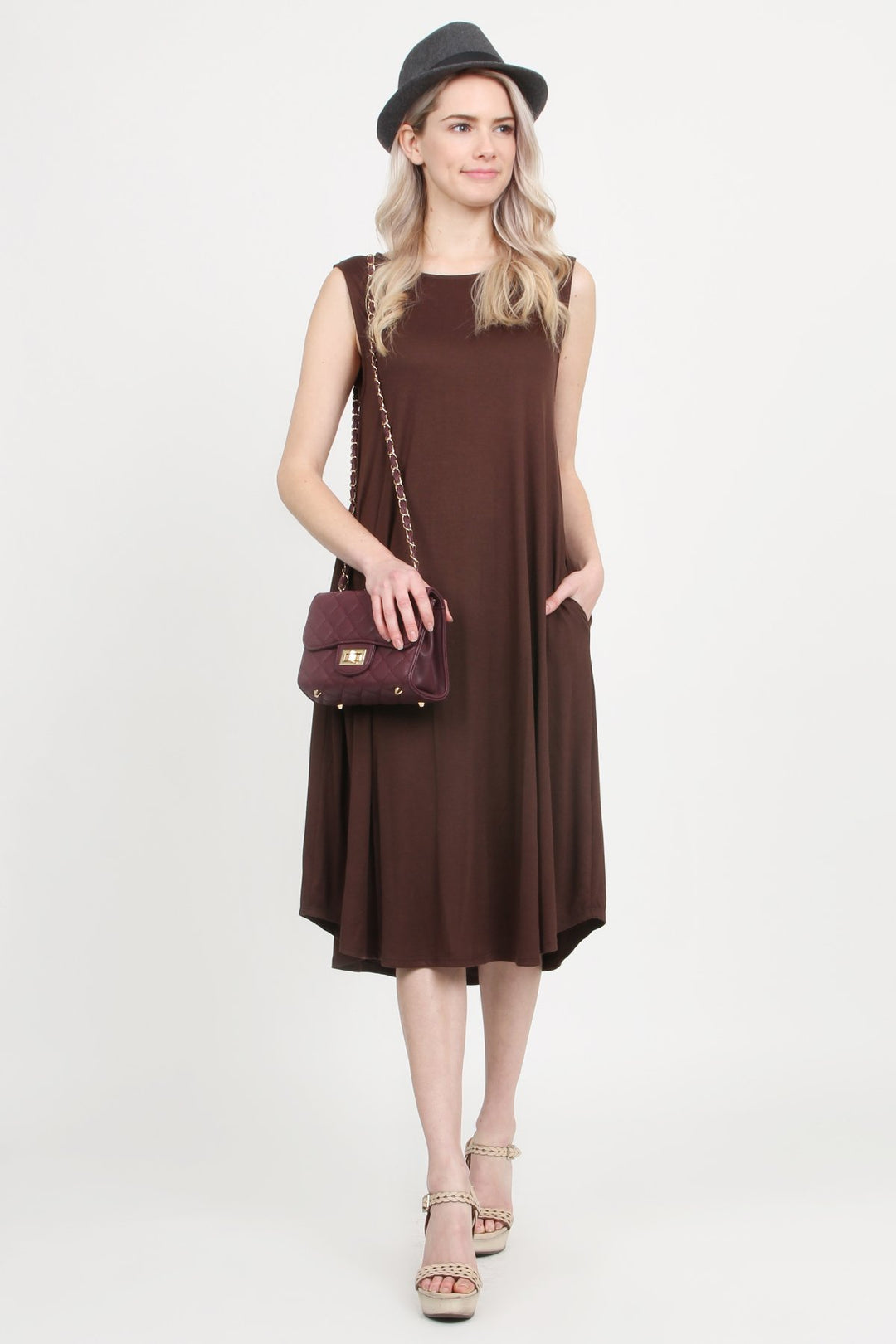 Sleeveless Swing Pocket Dress