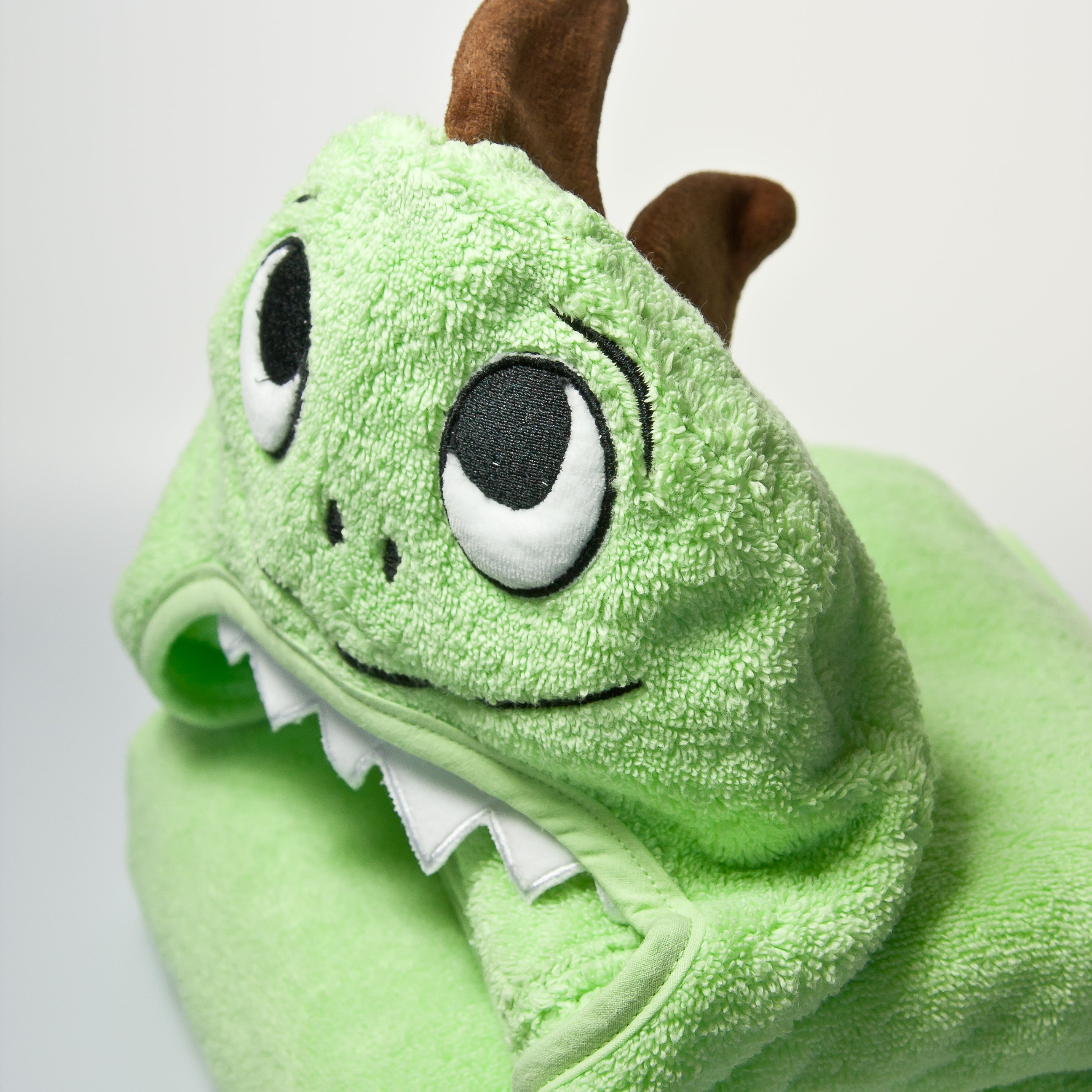 Dino Hooded Cotton Turkish Towel Little Kid