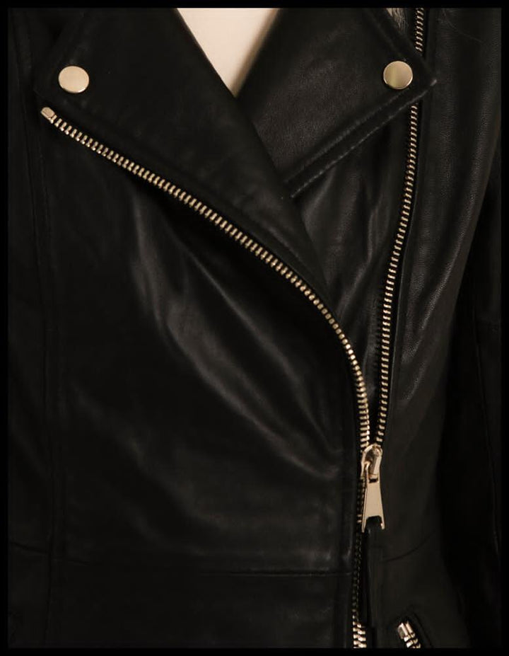 Long Biker Jacket Black