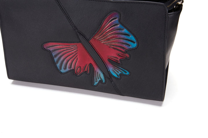 Butterfly Black Satchel