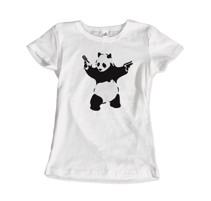 Banksy Pandamonium Armed Panda Artwork T-Shirt