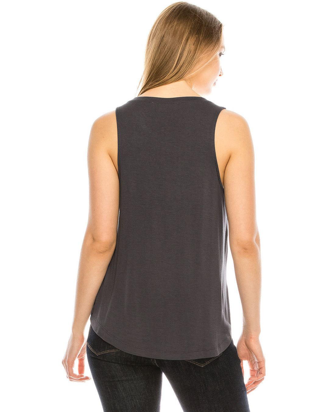 Dark Grey Tank Top Relaxed Fit
