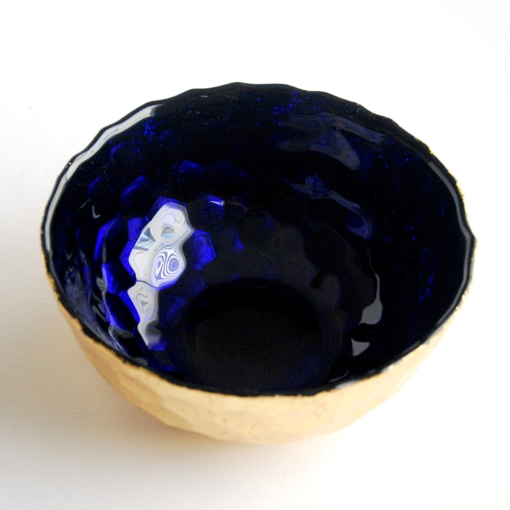 HIVE 6" Sapphire/Gold Bowl