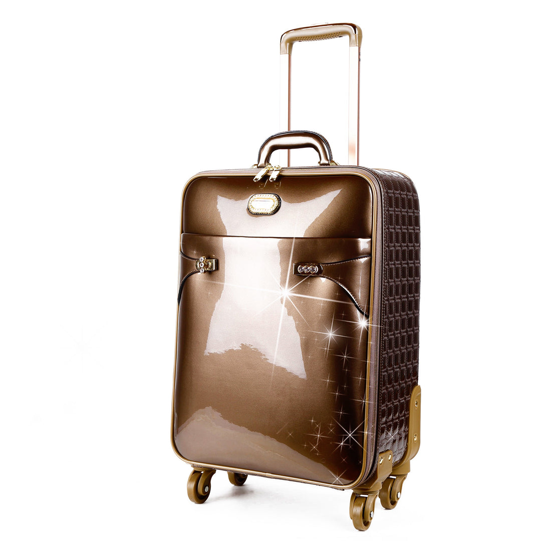 Tri-Star Durable Flexible Carry-On Luggage with Spinning Wheels