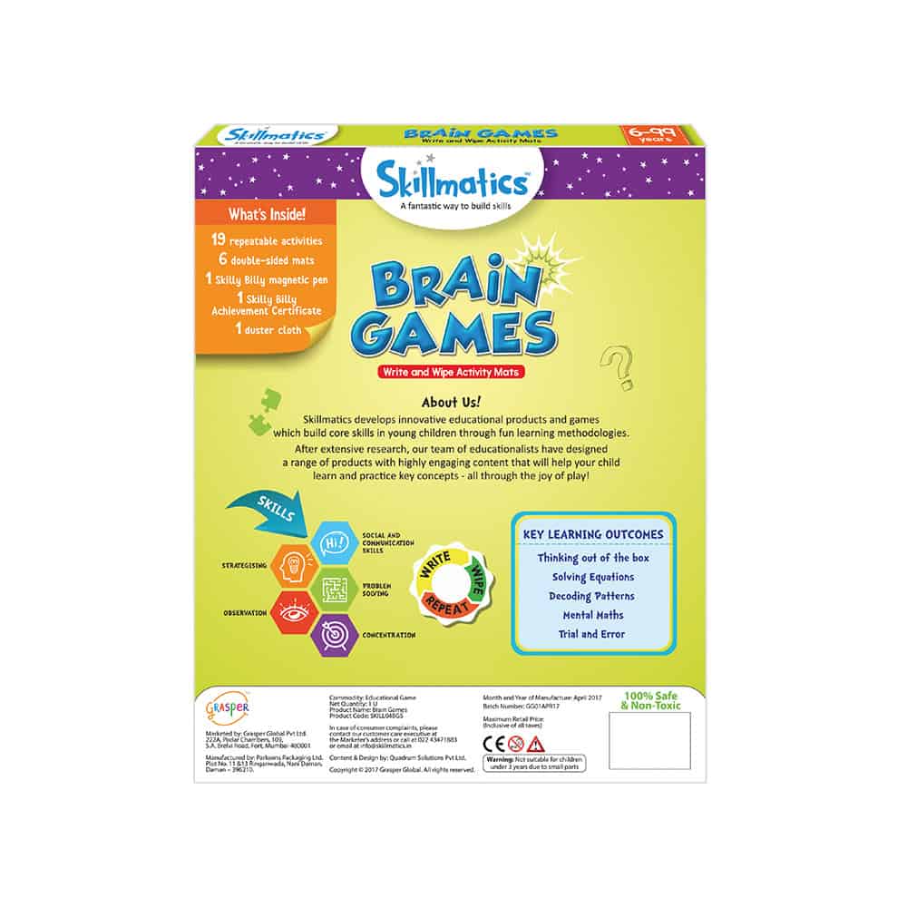 Skillmatics Brain Games Educational Activity Games (6-99)