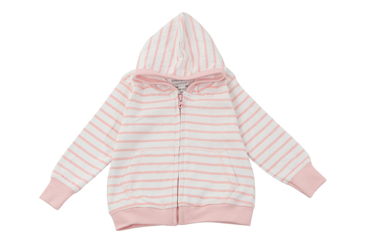 Kids Hoodie in Light Pink Marseille Stripe