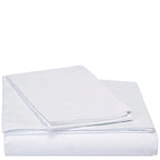 DaDa Bedding White Flat Sheet & Pillow Cases Set (FS098765)